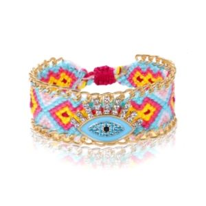 evil eye adjustable friendship bracelet Mati New